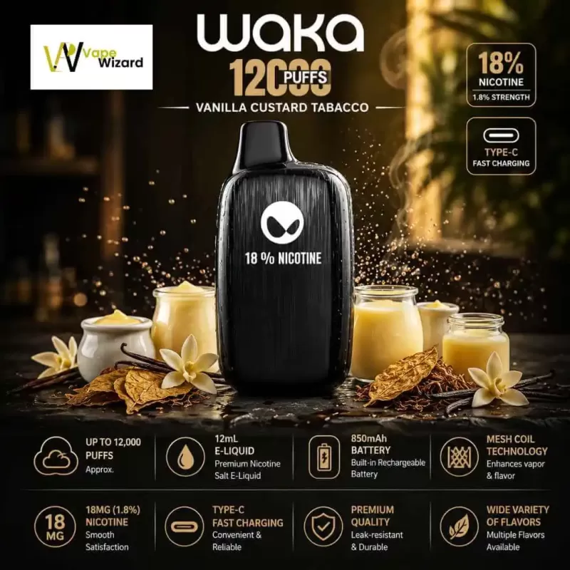 Waka Nova 12000 Puffs 18mg Disposable Vape in the UAE
