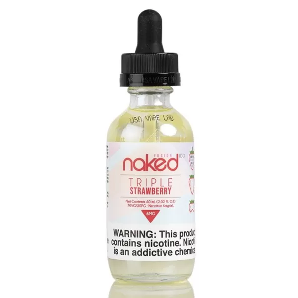 Naked 100 Fusion – Triple Strawberry – 60ml – (3 , 6 mg)