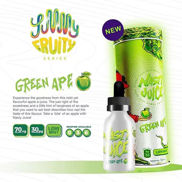 Nasty Juice Green Ape Yummy Fruity 60ml (3 , 6 mg) - Image 3