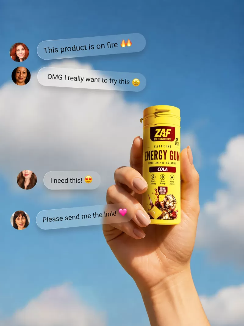 ZAF – Caffeine Energy Gum – 60mg Caffeine – 15 pcs/pack