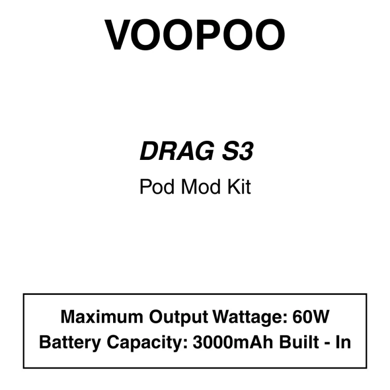 Voopoo – Drag S3 – Pod Mod Kit