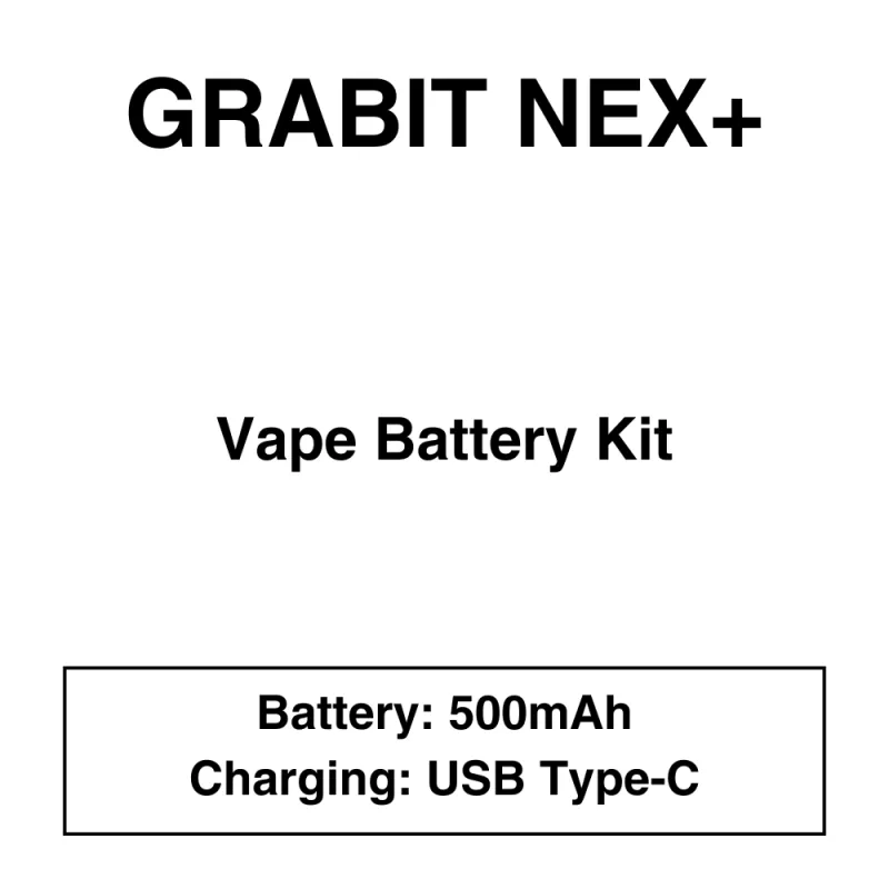 Grabit – Nex+ – Vape Battery Kit – 500mAh