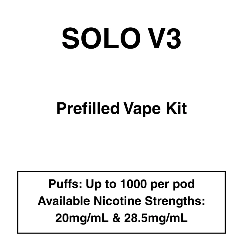 Solo V3 – Prefilled Vape Kit – 1500 Puffs