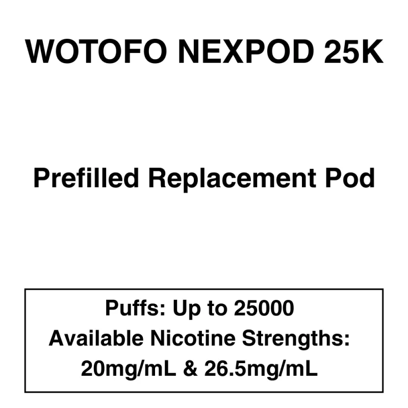 Wotofo – Nexpod 25K – Prefilled Replacement Pod