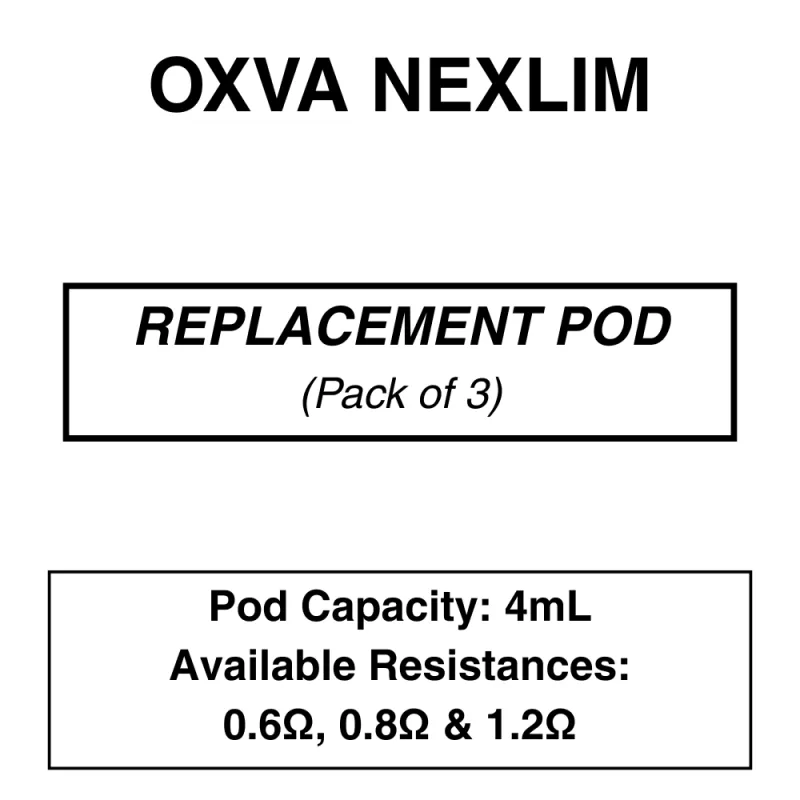 OXVA – Nexlim – Refillable Pods – Pack of 3 – 4mL