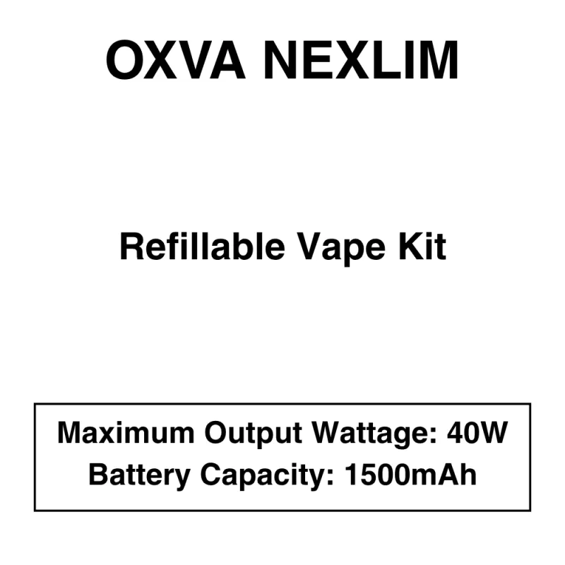 OXVA – Nexlim – Refillable Starter Kit