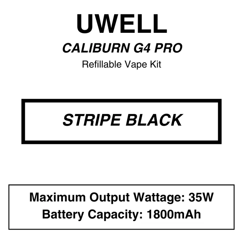 UWELL – Caliburn G4 Pro – Refiilable Starter Kit - Image 2