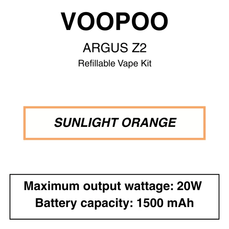Voopoo – Argus Z2 – Refillable Starter Kit - Image 3
