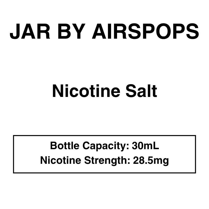 JAR By Airspops – Nic Salt – 30ml – 28.5mg/ml