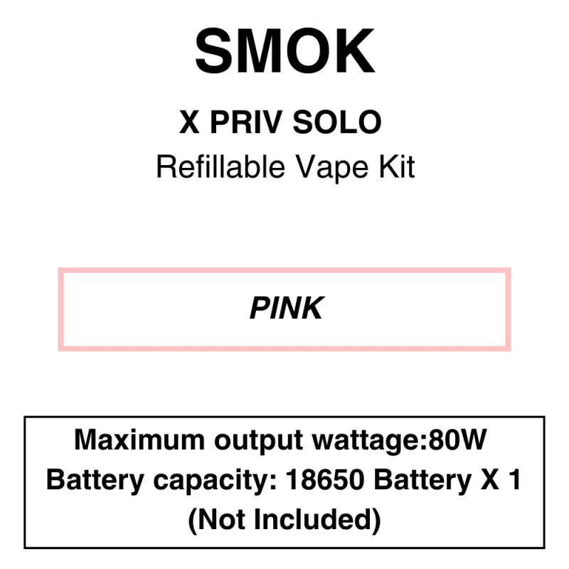 SMOK – X Priv Solo – Pod Mod Kit – 80W – Batteries Not Included - Image 3