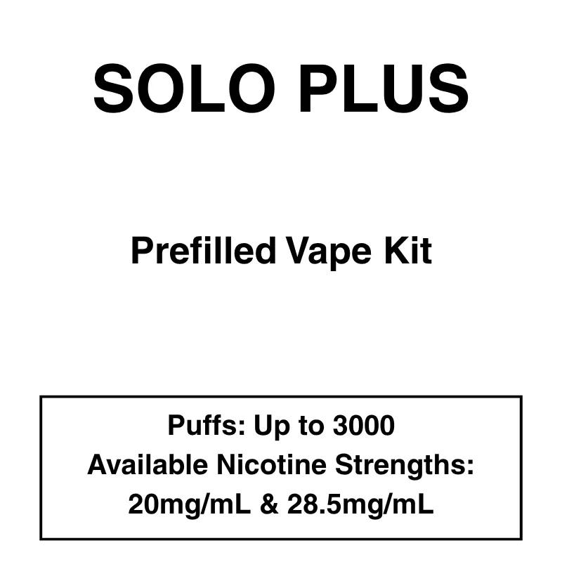 Solo plus – Pod Vape Kit – 28.5mg/mL Nicotine