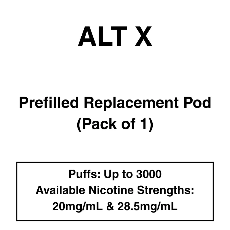 alt. X – Prefilled Replacement Pod – 1 Pod