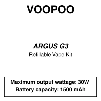 Voopoo – Argus G3 – Pod Starter Kit