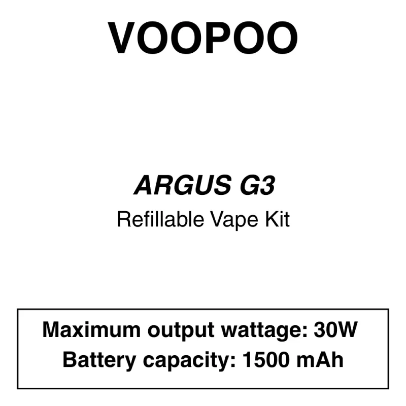 Voopoo – Argus G3 – Pod Starter Kit