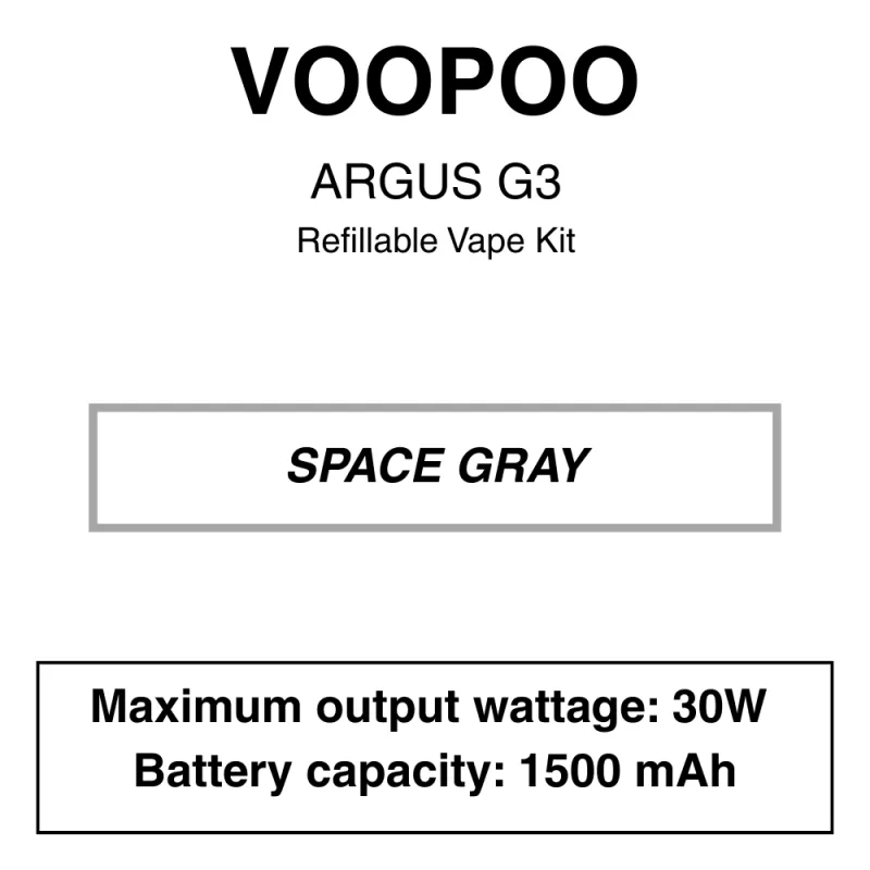 Voopoo – Argus G3 – Pod Starter Kit - Image 3