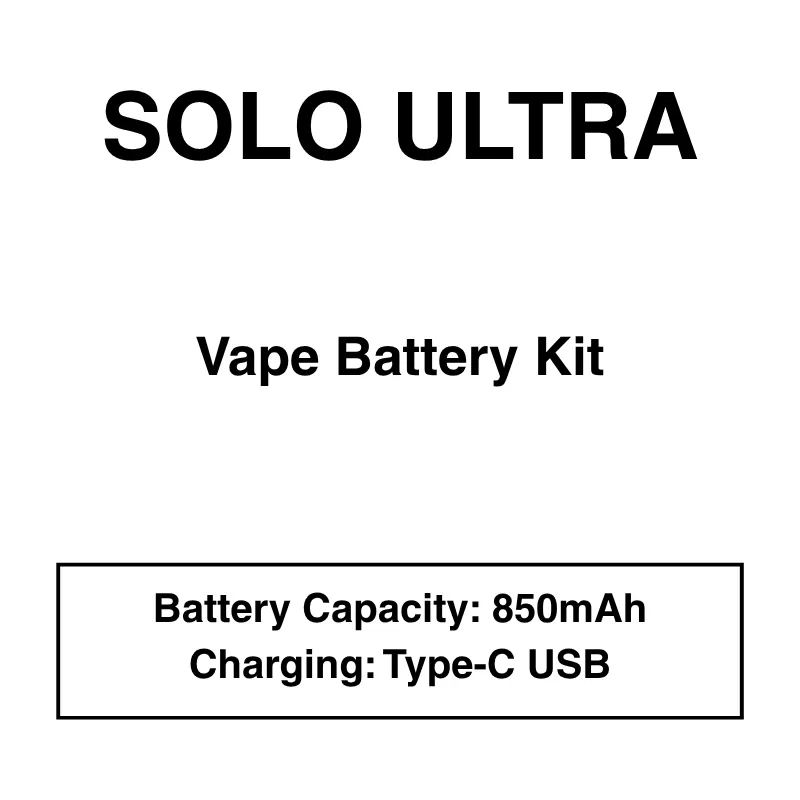 Solo Ultra – Battery Kit – Pods Not Included