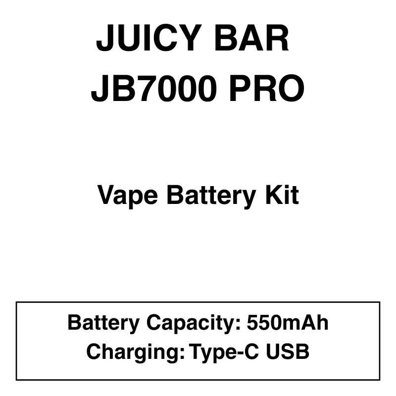 Juicy Bar pro JB7000 – Battery Kit – 550mAh – Type-C Battery
