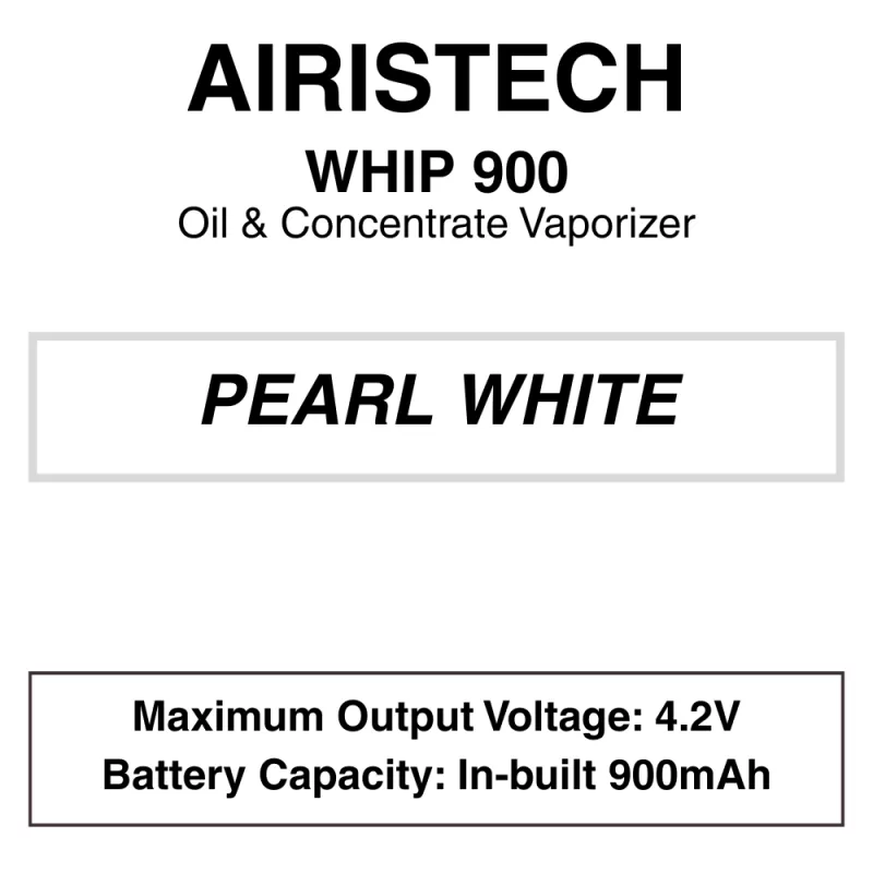 Airistech – Whip 900 – 510 Cartridge Tank Concentrate Vaporiser – 900mAh – Dual Charging Port - Image 3