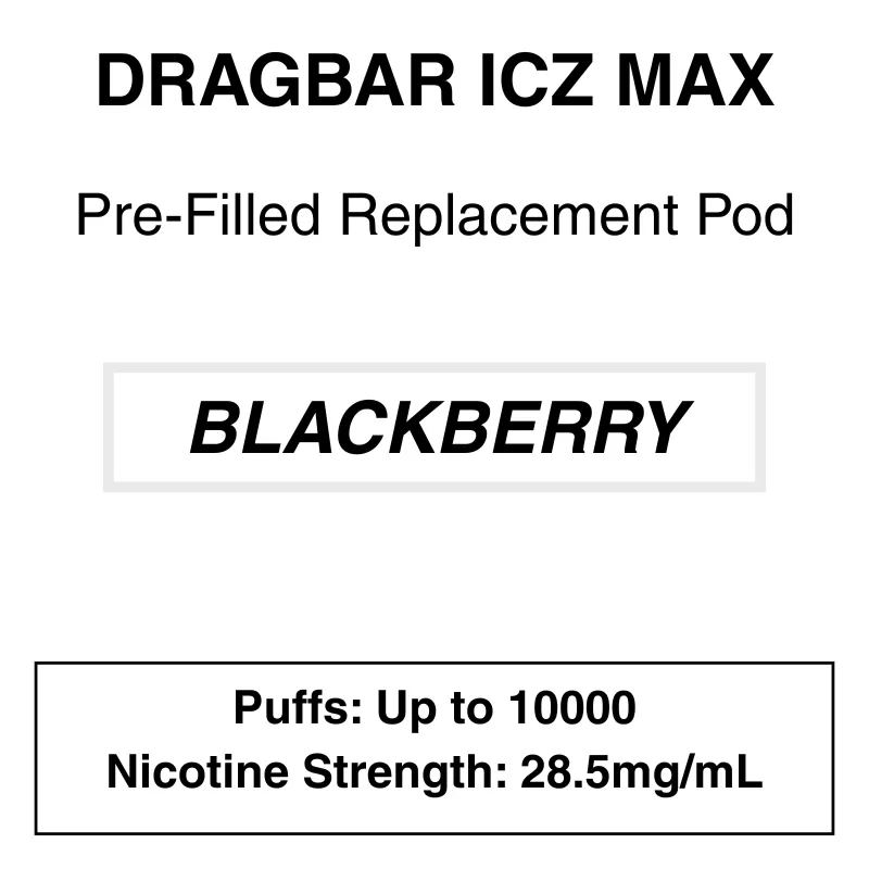 Zoovoo – Dragbar Icz Max – Replacement Pod – 10000 Puffs