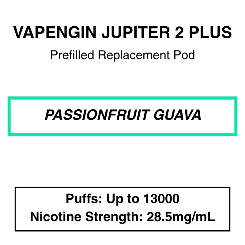 Vapengin – Jupiter 2 Plus – Replacement Pod – 13000 Puffs – 28.5mg/ml Nicotine - Image 3