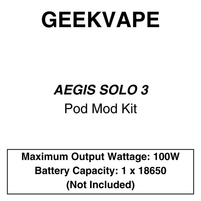 Geekvape – Aegis Solo III – Kit – 100W