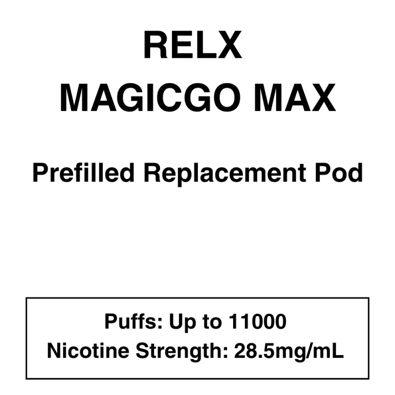 RELX – MagicGO Max – Replacement Pod – 11000 Puffs – 28.5mg/ml Nicotine