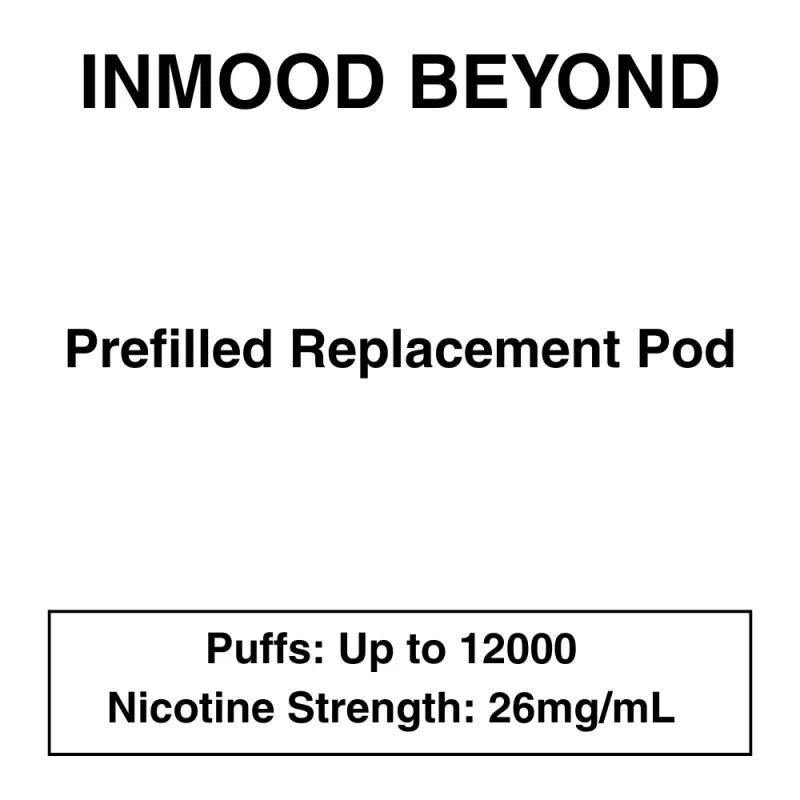 Inmood Beyond – Prefilled Replacement Pod – 26mg/mL Nicotine – Up to 12000 Puffs – 1 Pod