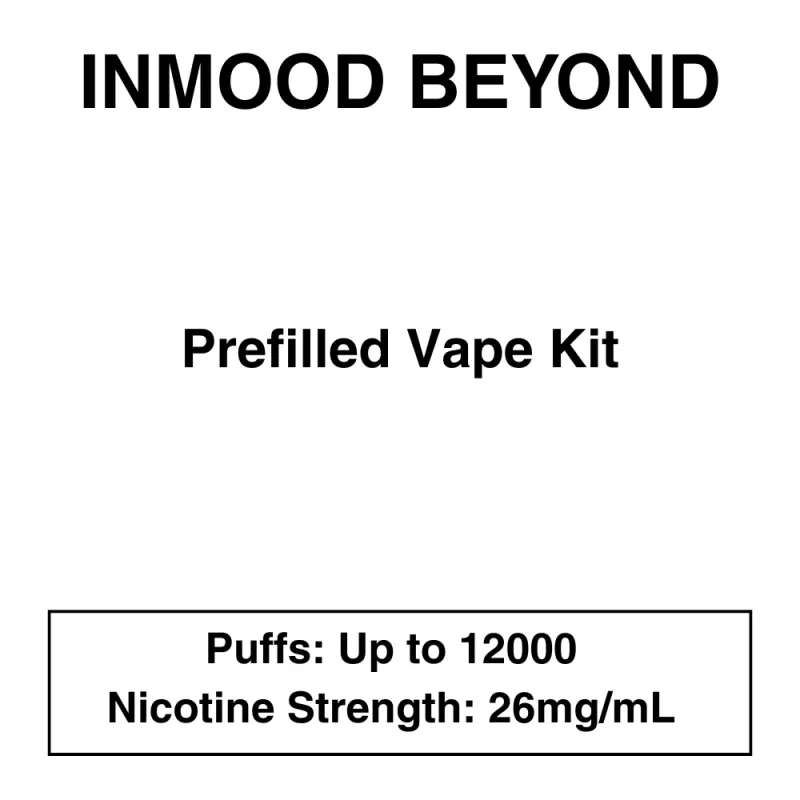 Inmood Beyond Closed Pod Vape Kit with reusable battery – up to 12000 Puffs – 26mg/ml Nicotine changeable pod-Kit
