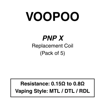 Voopoo – Pnp X Coils – Pack of 5