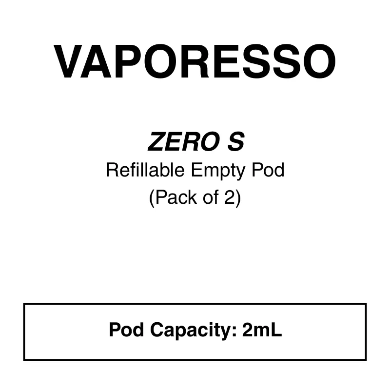 Vaporesso – Zero S – Replacement Pod – Pack of 2 Pods