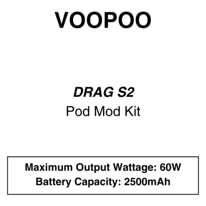 Voopoo – Drag S2 – Pod Mod – 5ml – Compatible with PnP X Coils