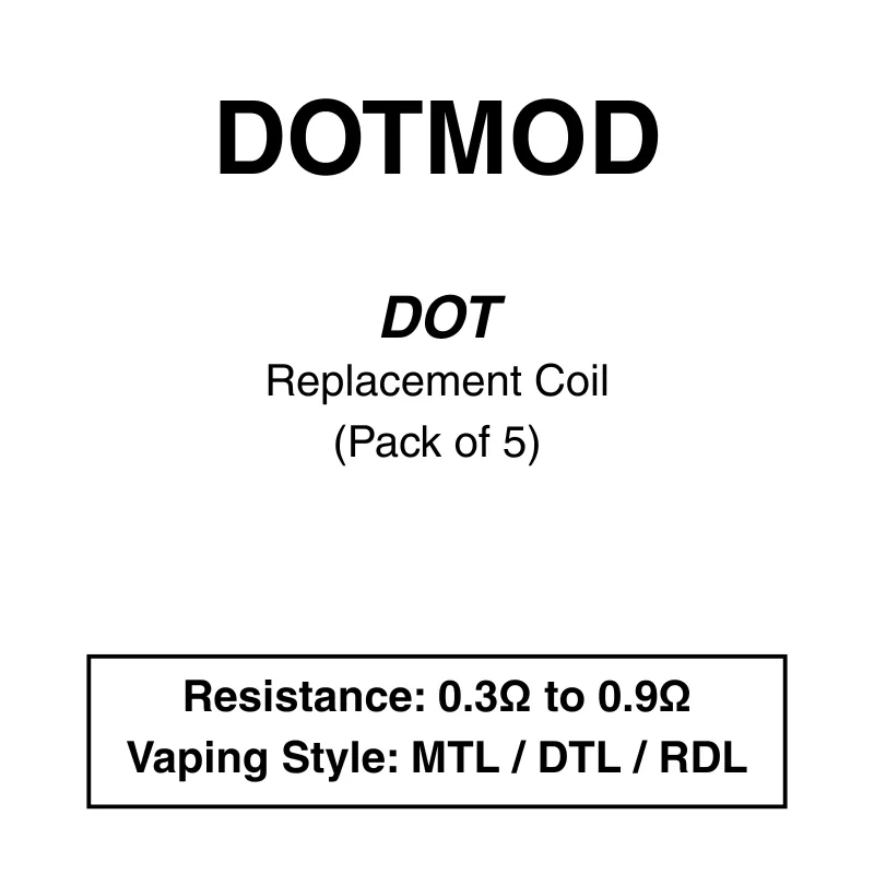 DotMod-dot Coils-Replacement Coils-Pack of 5