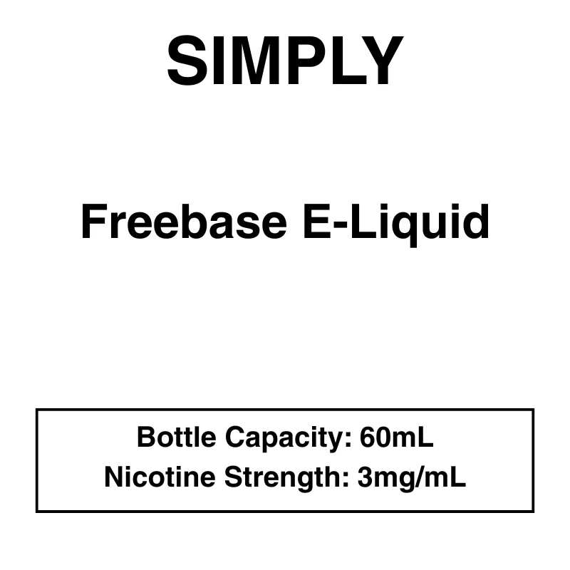 Simply-Freebase E-Liquid-60ml-3mg