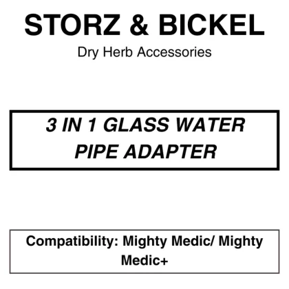 Storz & Bickel – 3 in 1 Glass Water Pipe Adaptor (Mighty/Mighty+)