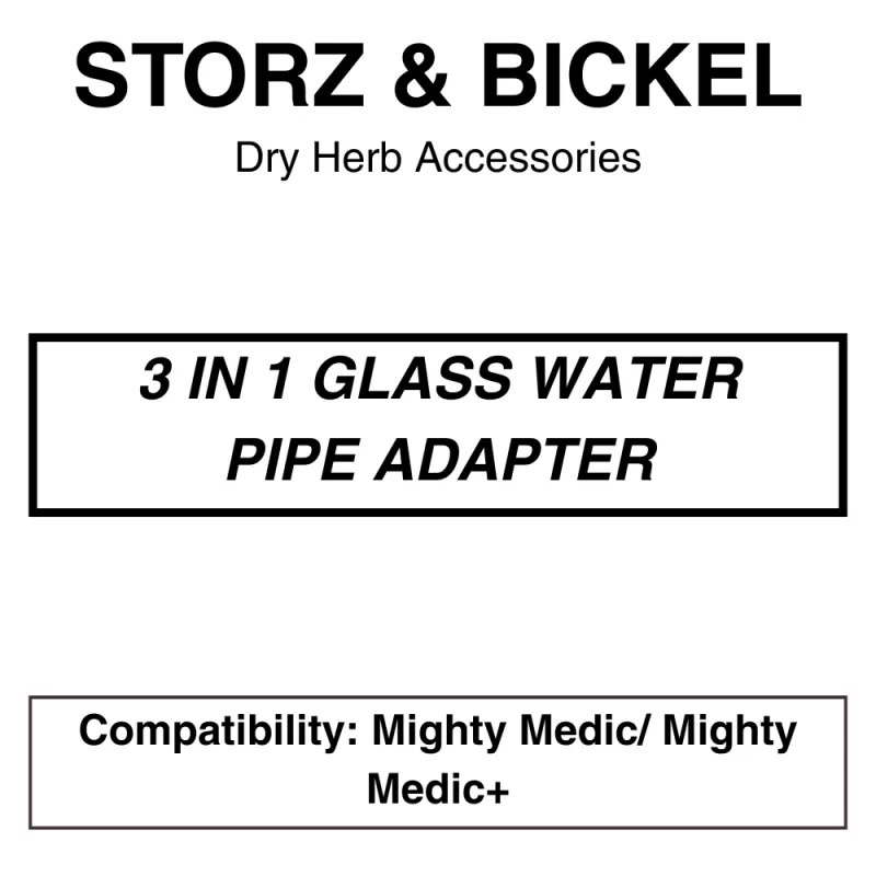 Storz & Bickel – 3 in 1 Glass Water Pipe Adaptor (Mighty/Mighty+)