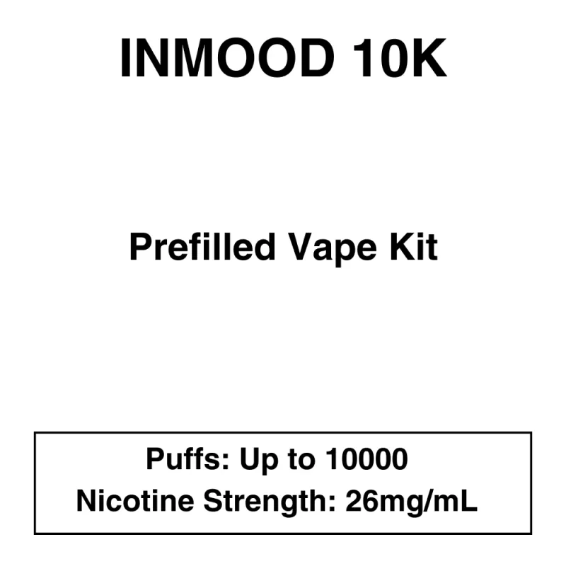 Inmood 10K Closed Pod Vape Kit with reusable battery – 10000 Puffs
