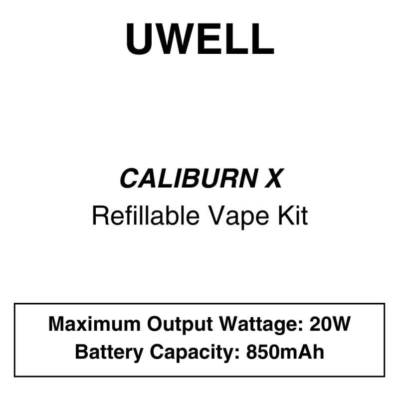 Uwell – Caliburn X – Refillable Vape Kit