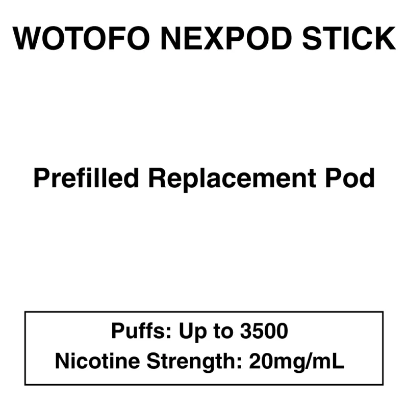Wotofo-nexPOD Stick-Replacement Pod-3500 Puffs-20mg/ml Nicotine
