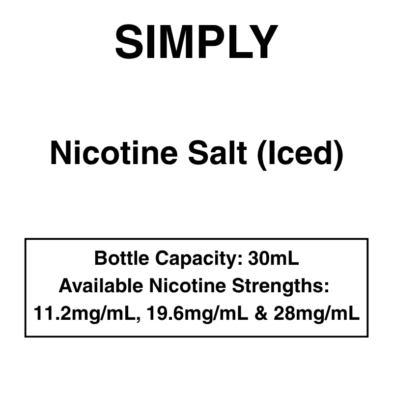 Simply Iced Salts- Nic Salts- 30ml