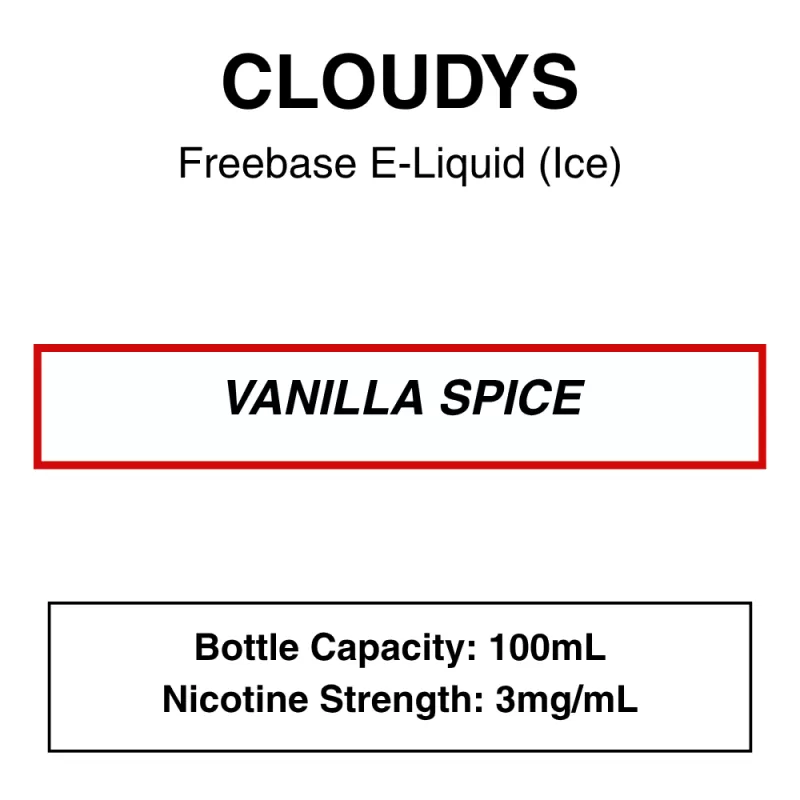 Vanilla Spice (Cola Vape) – Cloudys Premium E- Liquid Freebase – 100mL