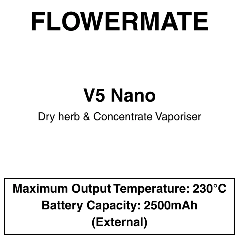 Flowermate V5 Nano – Dry Herb Vaporizer