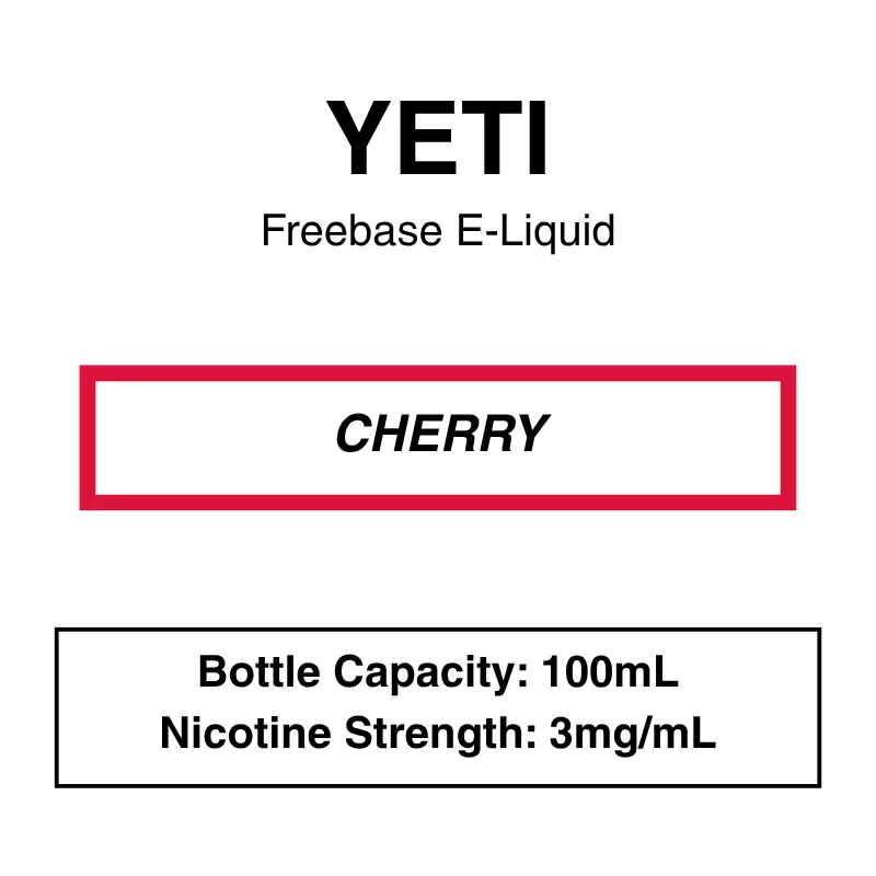 Yeti E-liquid 100ml – 0/3mg – 14 Flavours - Image 2