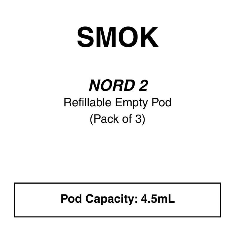 SMOK Nord 2 Replacement Pods/3 pack (No Coils)