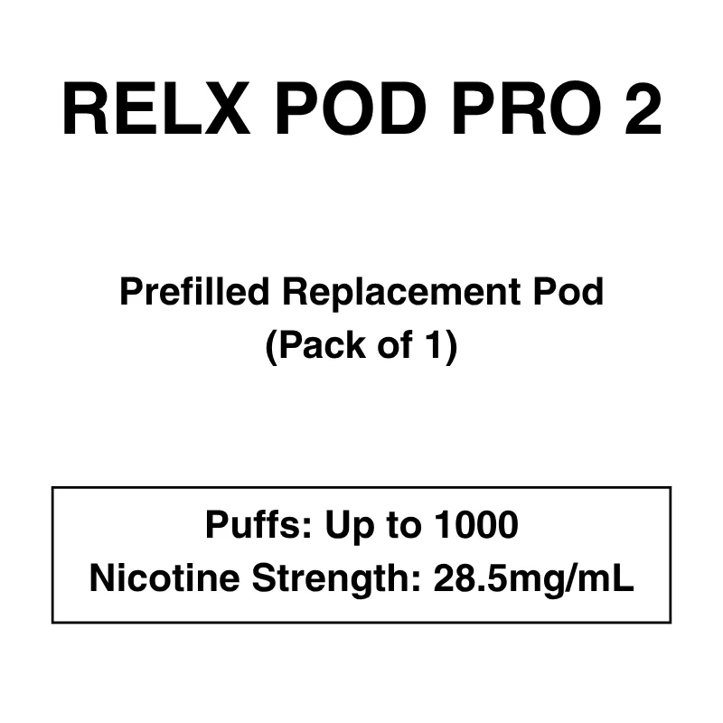 RELX Essential/Infinity Pod (Single) – Replacement Pod for Relx Infinity & Essential Device