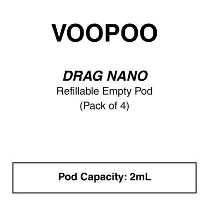 VOOPOO Drag NANO Pod Cartridges – Pack of 4