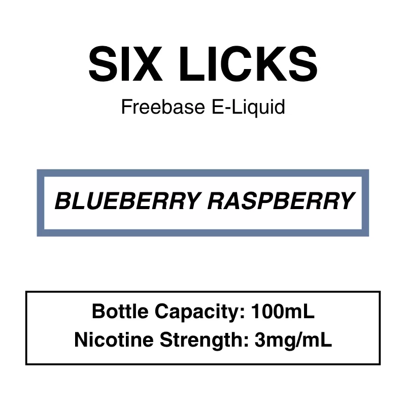 Six Licks E-Liquid 100ml – 0/3/6mg - Image 2