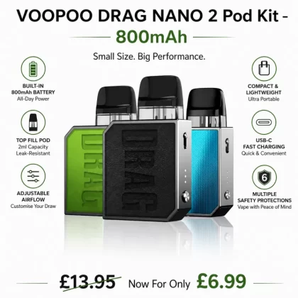 VooPoo Drag Nano 2 Pod Kit – 800mAh – 20W
