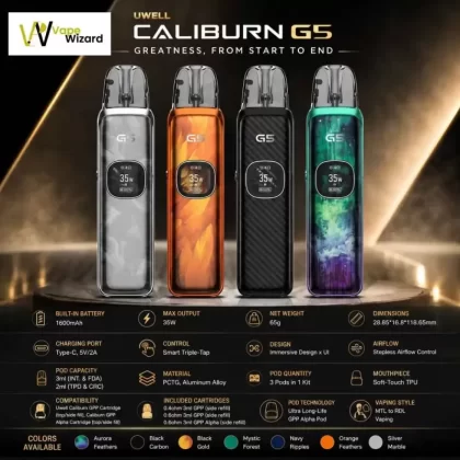 Uwell Caliburn G5 Pod Kit 1600mAh 35W IN DUBAI