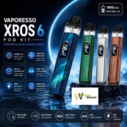 Vaporesso Xros 6 Pod Kit 1800mAh 30w in UAE