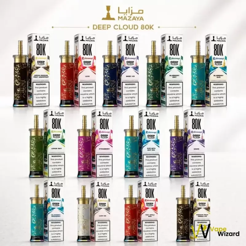 Mazaya Ehookah Deep Cloud 80000 Puffs 6mg Disposable Vape in Dubai
